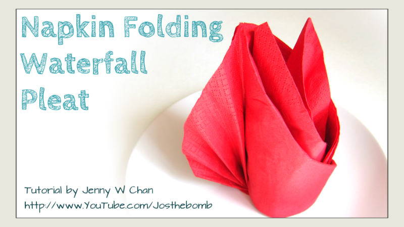 Waterfall Pleat - Napkin Folding » OrigamiTree.com